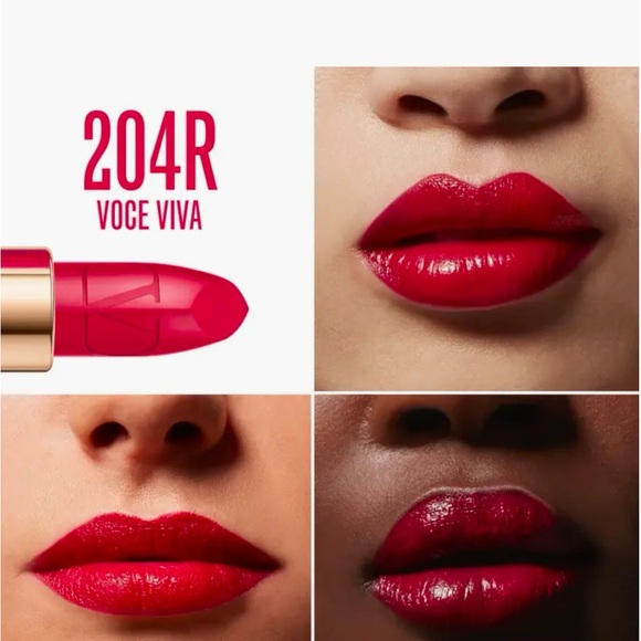 Valentino Lipsticks bundle Matte Blushing Nude 112R/Refill Satin Red 204R Pouch - Picture 7 of 16